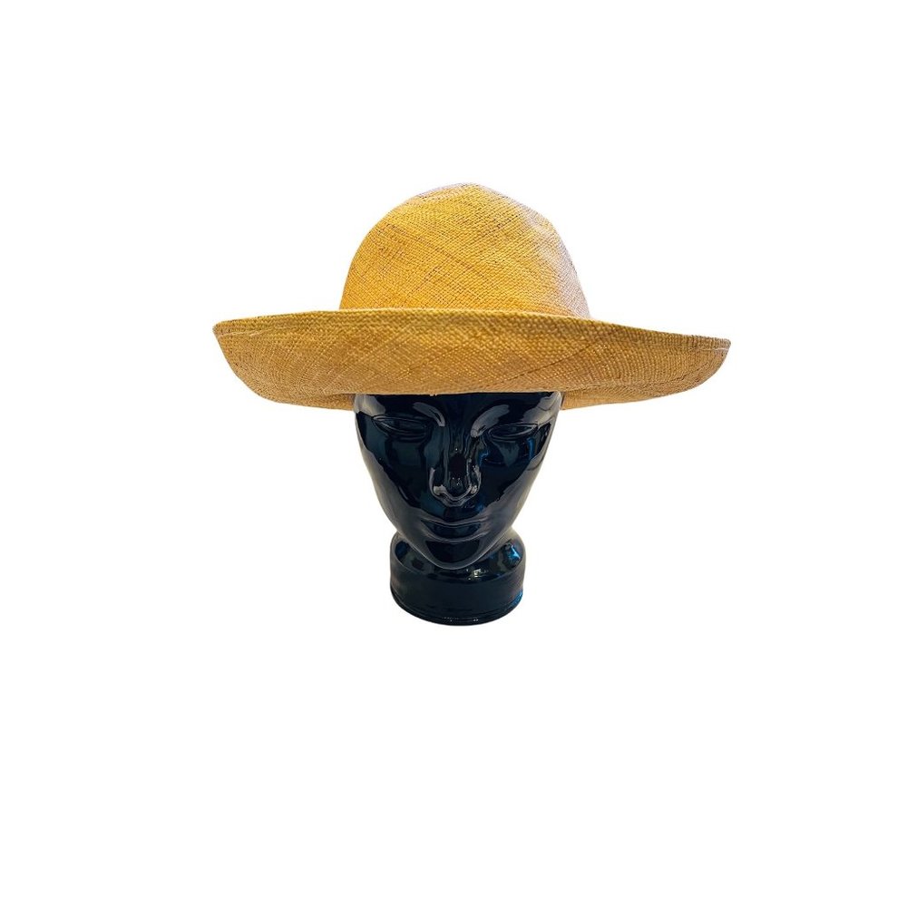 The Scala Collection Vintage 90s Natural Straw Hat Womens Handmade Summer Hat